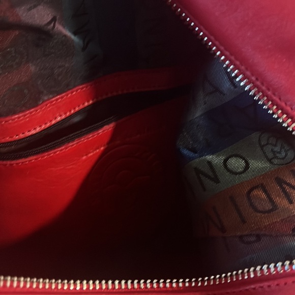 Beautiful red Leather Bag Made in Italy - Picture 8 of 11